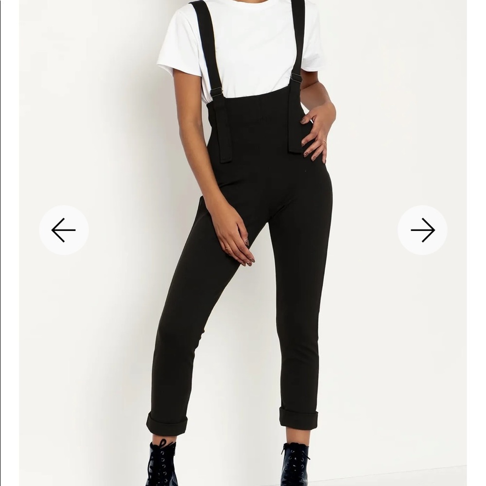 Ultra high waist push it pointe overalls
